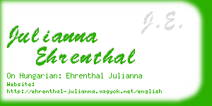 julianna ehrenthal business card